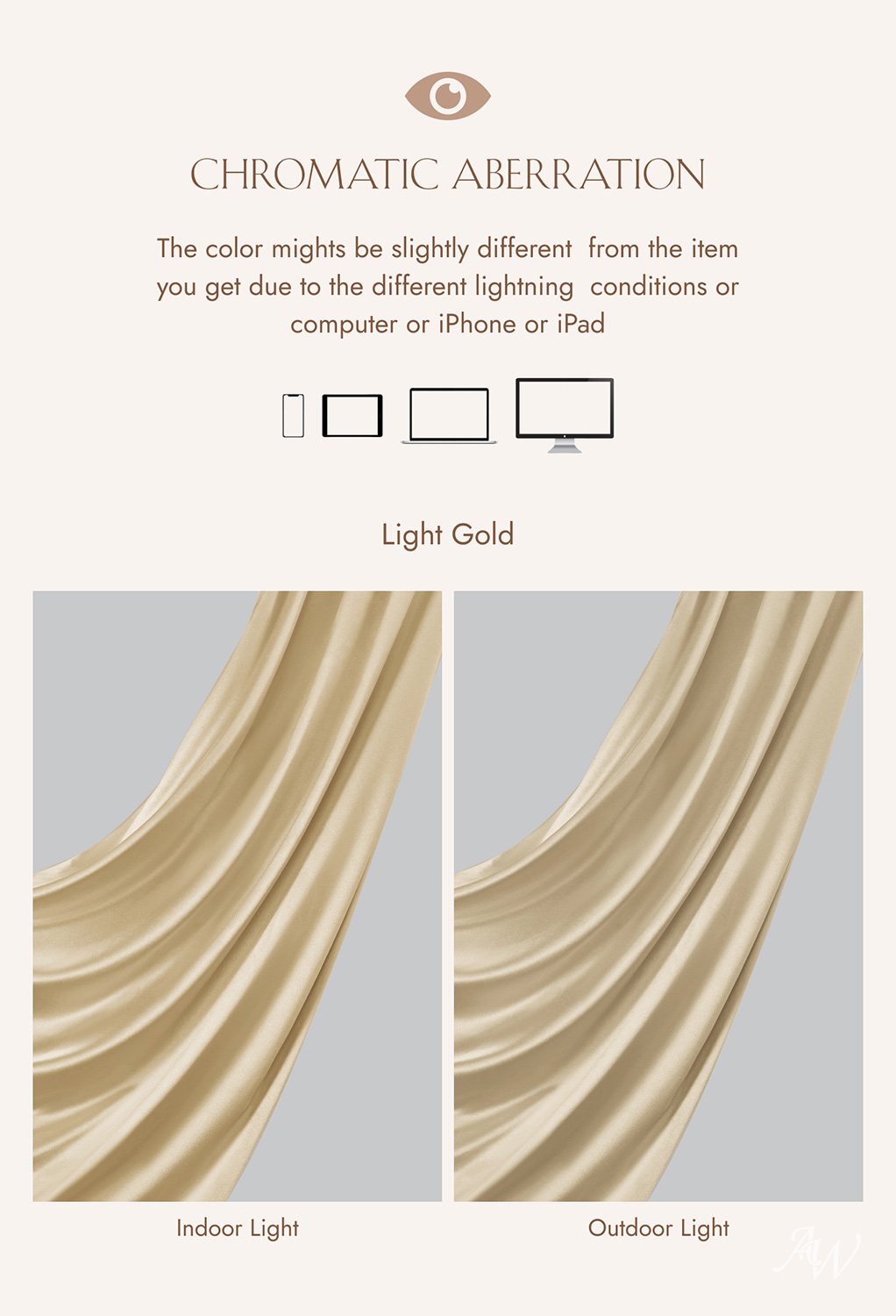 AW Ri Light Gold Satin Charmeuse Mother of the Bride Dresses image5